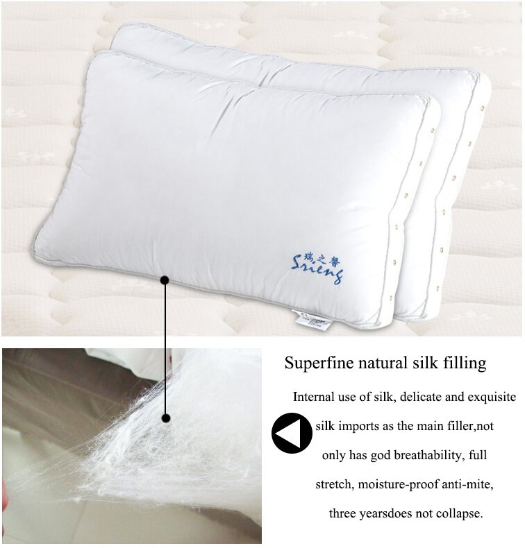 Rayson Mattress-Healthy Sleep Health Care Effect Natural Silk Down Pillow Hot Sale single mattress s-7