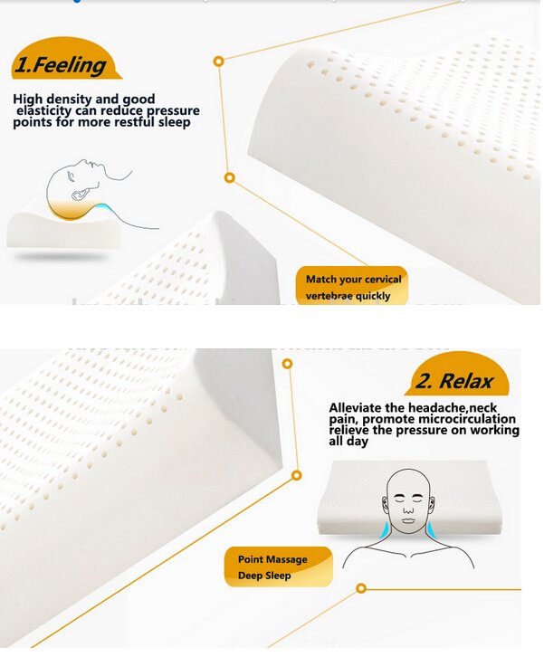 Rayson Mattress-Pillow Filling Material Natural Latex Neck Bed Wedge Pillow Discount memory foam mat-6